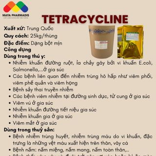 Tetracycline nguyên liệu sản xuất t h u ố c thú y, thuỷ sản giá sỉ
