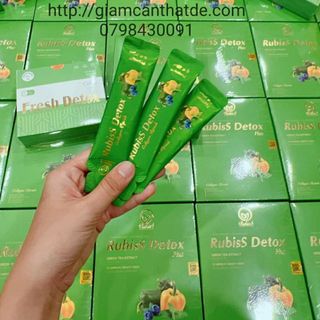 Nước trái cây ớt chuông việt quất giảm cân rubiss detox plus collagen chính hãng