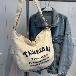 TÚI TOTE ĐEO CHÉO VẢI CANVAS SIZE A4 CỠ LỚN TAIWAN