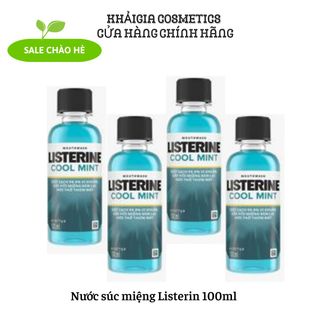 Nước súc miệng không cay giúp hơi thở thơm mát Listerine Cool Mint Zero - Dung tích 100ml giá sỉ