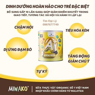 Sữa công thức hạt thực vật hữu cơ MIWAKO A+ 700g x 1 hộp - Miwako Việt Nam