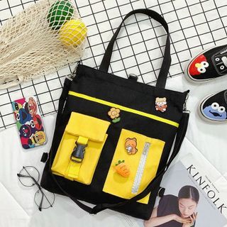 Túi tote thời trang đi học sinh viên học sinh - HỘP GÀI PHỐI