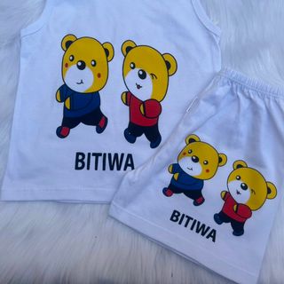 (CHO BÉ 8-12KG) Đồ bộ SÁT NÁCH cho bé trai bé gái Sasa123kids 100% cotton trắng - mềm mịn mát từ 48kg đến 55kg
