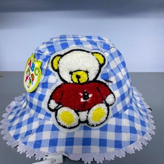 (2-5 tuổi) Nón vành tròn em bé Gấu caro thời trang