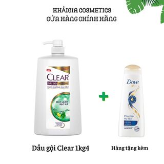 Dầu Gội Clear Sạch Gàu 1.4kg Mát Lạnh Bạc Hà Sức Mạnh Đánh Bay Gàu, Ngứa, Vi Khuẩn giá sỉ