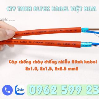 Cáp chống cháy Altek kabel chống nhiễu AL+E 2x1.0