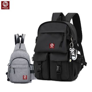 COMBO BALO ULZZANG HÀN QUỐC HR284 VÀ TÚI ĐEO CHÉO CÁ TÍNH HR225 - HARAS