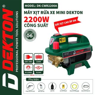 Máy Rửa Xe Dekton DK-CWR2200A - Có Chỉnh Áp - Công Suất 2200W