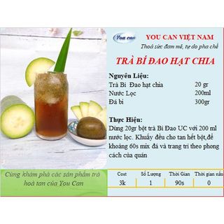 bột trà bí đao hạt chia hòa tan uc