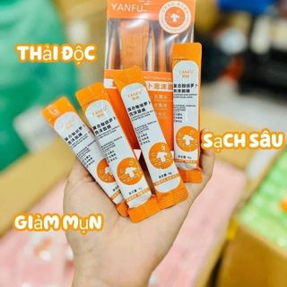 Mặt Nạ YANFU Cà Rốt - Bơ - Đào Sủi Bọt Thải Độc Trắng Da