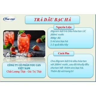 bột trà dâu hòa tan uc chính hãng túi 1kg
