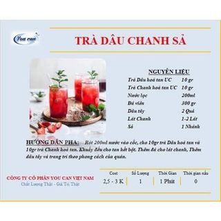 bột trà dâu hòa tan uc chính hãng túi 1kg