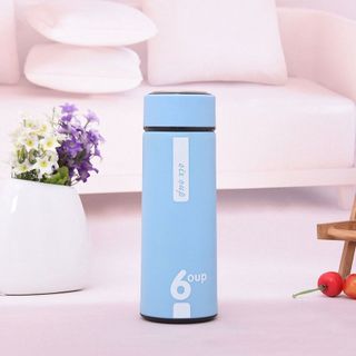 BÌNH CHAI ĐỰNG NƯỚC THỦY TINH 6OUP 400ML CÓ VỎ BỌC NHỰA NHIỀU MÀU - HARAS( GIAO MÀU NGẪU NHIÊN )