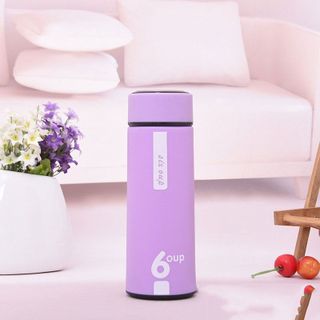 BÌNH CHAI ĐỰNG NƯỚC THỦY TINH 6OUP 400ML CÓ VỎ BỌC NHỰA NHIỀU MÀU - HARAS( GIAO MÀU NGẪU NHIÊN )