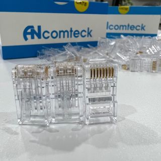 Hạt mạng Cat6 UTP ANCOMTECK AC-US6-P100, chân sole đồng