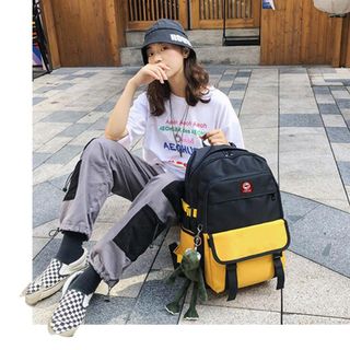 BALO THỜI TRANG PHỐI 2 MÀU CÁ TÍNH ULZZANG HR297 - HARAS