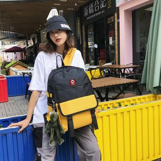 BALO THỜI TRANG PHỐI 2 MÀU CÁ TÍNH ULZZANG HR297 - HARAS