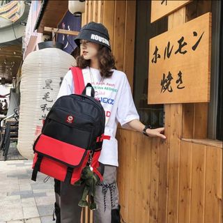 BALO THỜI TRANG PHỐI 2 MÀU CÁ TÍNH ULZZANG HR297 - HARAS