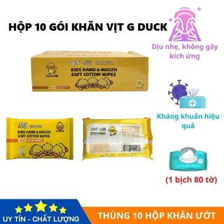 Khăn ướt vịt vàng thùng 10 gói