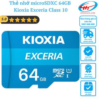 Thẻ nhớ microSDXC 64GB UHS-I C10 U1 Kioxia Exceria Class 10, xanh dương giá sỉ