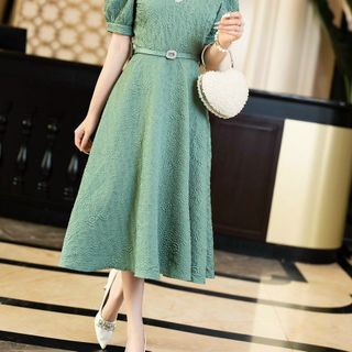 Đầm gấm thiết kế DR nhập khẩu độc quyền