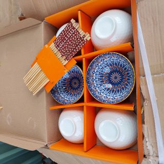 Bộ chén sứ cao cấp hoa văn Nhật