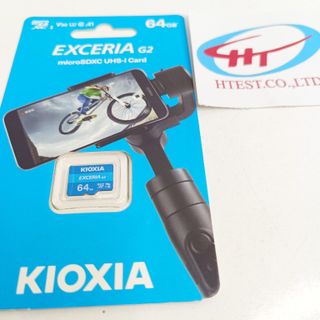 Thẻ nhớ microSDXC 64GB G2 UHS-I C10 A1 U3 V30 Kioxia Exceria Class 10, xanh dương