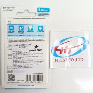Thẻ nhớ microSDXC 64GB G2 UHS-I C10 A1 U3 V30 Kioxia Exceria Class 10, xanh dương
