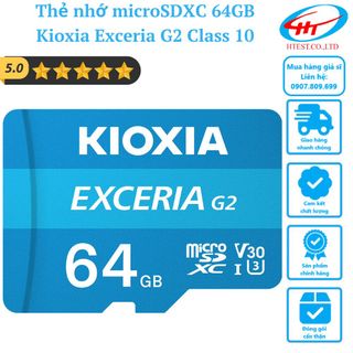 Thẻ nhớ microSDXC 64GB G2 UHS-I C10 A1 U3 V30 Kioxia Exceria Class 10, xanh dương giá sỉ