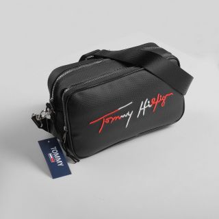 Túi đeo chéo TMy HFG da si Hàn Quốc màu đen chống nước thời trang nam nữ