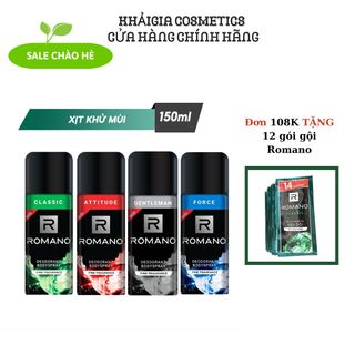 Xịt khử mùi Romano 150ml giá sỉ