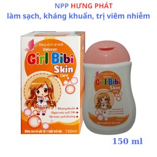 Dung dịch vệ sinh Salloren Girl Bibi Skin Care Giúp làm sạch, kháng khuẩn, khử mùi hôi, làm dịu mát da vùng kín hộp 150 ml giá sỉ