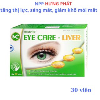 Viên Uống Sáng Mắt Chống Cận Mù Lòa OCuvite Eye Care Liver Giúp Tăng Cường Thị Lực Cho Mắt, Hỗ Trợ làm Giảm Triệu Chứng Thoái Hóa Điểm Vàng-hộp 30 viên giá sỉ