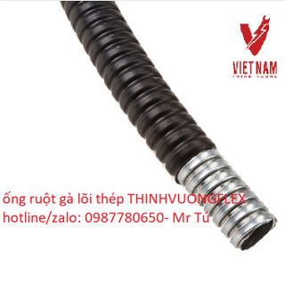 Ống ruột gà lõi thép bọc nhựa PVC màu đen D32 25m/cuộn