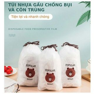 Set 100 Màn Bọc Thực Phẩm Gấu(Hàng Đủ)