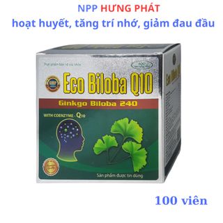 •	Bổ não HOẠT HUYẾT DƯỠNG NÃO Eco biloba Q10 - Ginkgo Biloba 240 giá sỉ