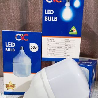 Bóng đèn led trụ 30W LED Bulb CVC sáng trắng - Loại TỐT giá sỉ