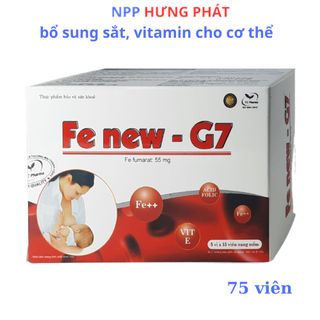 Bổ sung sắt Fe new – G7 (5 vỉ x 15 viên)