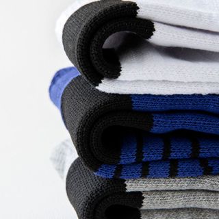 Tất thể thao nam nữ cao cổ, tất trắng cotton dày thoáng khí thấm mồ hôi tốt