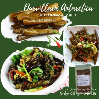 Rong biển Chile, tảo xoắn Chi Lê, Durvillaea Antarctica Kelp chính hãng loại 1 ngon nhất (gói 400g)