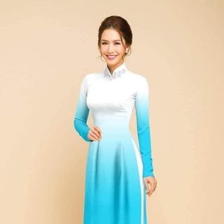 Mẫu áo dài pha màu