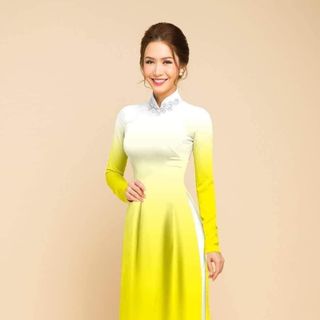 Mẫu áo dài pha màu