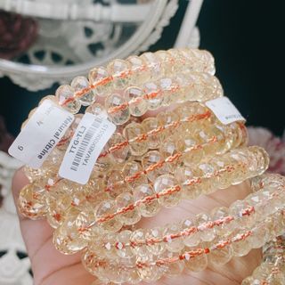 VÒNG THẠCH ANH VÀNG CẮT GIÁC VIP