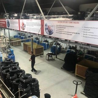 Ống ruột gà lõi bọc nhựa PVC loại dày chống thấm dầu, chống nước D40