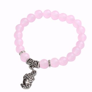 Chuỗi vòng đeo tay thời trang mẫu mới màu hồng cho nữ mix phụ kiện