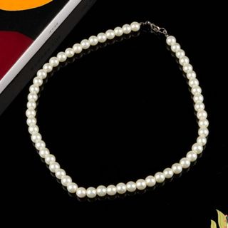Vòng đeo cổ dạng chuỗi màu trắng ngà siêu sang trọng