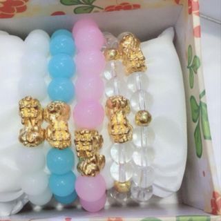 Vòng phong thủy 8li có nhiều màu mix tỳ hưu chuỗi thời trang đeo tay