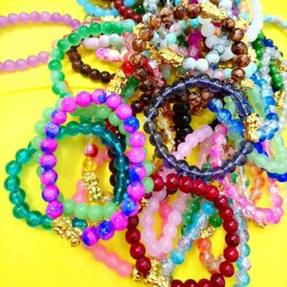 Vòng phong thủy 8li có nhiều màu mix tỳ hưu chuỗi thời trang đeo tay