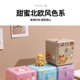 Hộp lưu chữ mini 2 tầng tặng kèm stiker giá sỉ