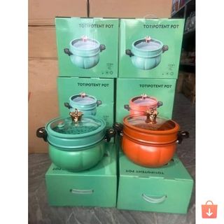 (Có Xửng) Nồi Áp Suất Bí Ngô 8L Kèm Xửng Hấp Cao Cấp